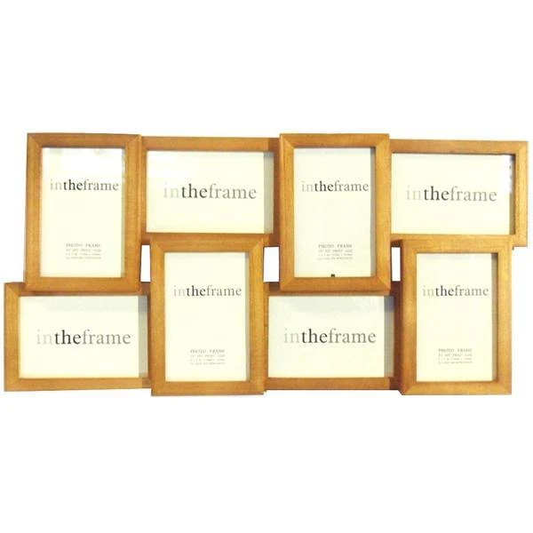 Dunelm Natural Wood Eight Opening Photo Frame